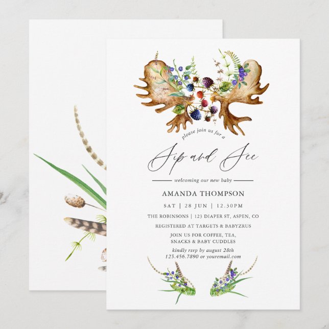 Invitation Fête d'observation et de dégustation de la forêt r (Devant / Derrière)