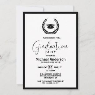 Invitation Fête d'obtention de diplômes de couronnes et de ca