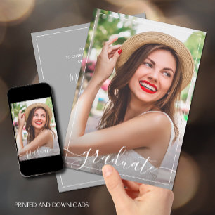 Invitation Fête d'obtention d'un diplôme de photographie mode