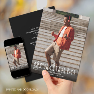 Invitation Fête d'obtention d'un diplôme de photographie mode