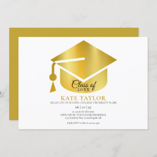 Invitation Fête d'or simple moderne