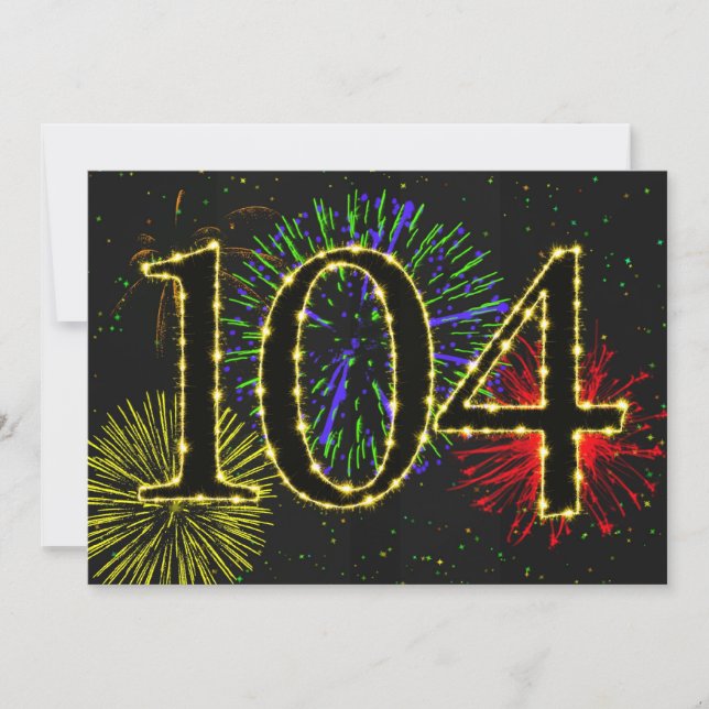 Invitation Fête du 104e anniversaire (Devant)