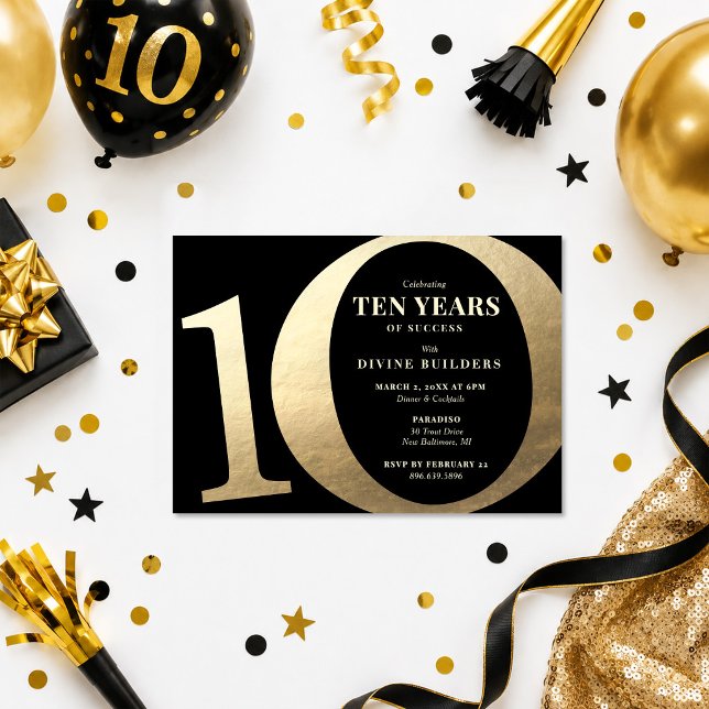 Invitation Fête du 10e anniversaire (Créateur téléchargé)