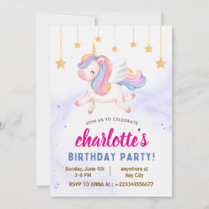 Invitation fête du 1er anniversaire de la licorne