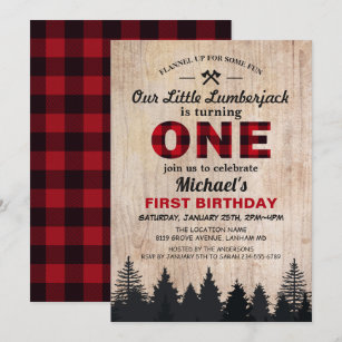Invitations Faire Part Cartes Anniversaire Ours De Bucheron Zazzle Fr