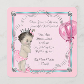 Invitation Fête du 1er anniversaire de la Princesse Rose