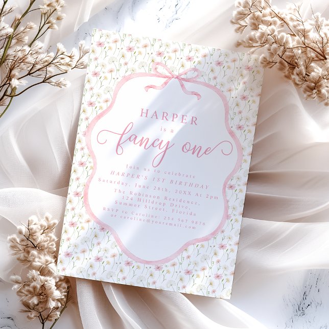 Invitation Fête du 1er anniversaire de Sweet Fancy One (Créateur téléchargé)