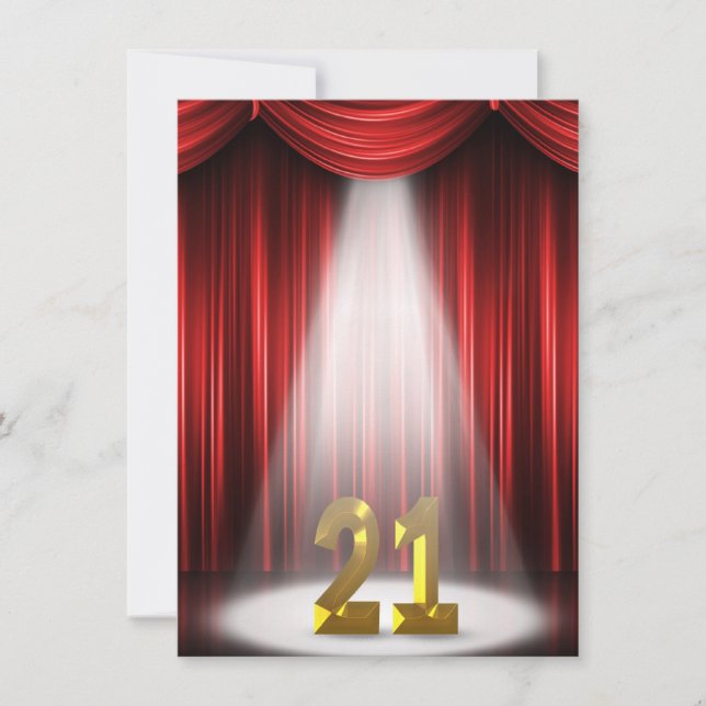 Invitation Fête du 21e anniversaire (Devant)