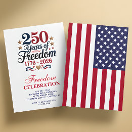 Invitation Fête du 250e anniversaire de l'Amérique