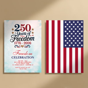 Invitation Fête du 250e anniversaire de l'Amérique