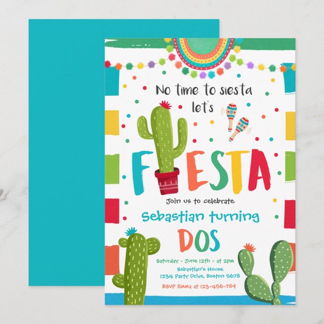 Invitation Fête du 2e anniversaire de la Inv (Devant / Derrière)