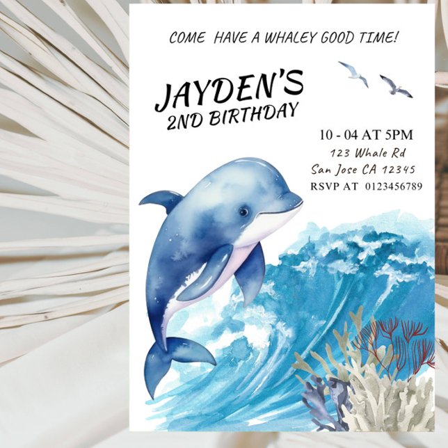 Invitation Fête du 2ème Anniversaire de Whaley Good Time (Créateur téléchargé)