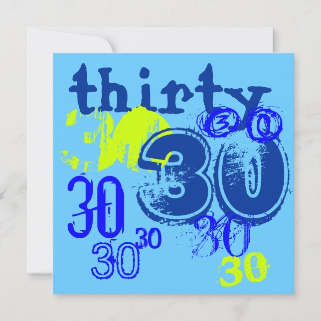 Invitation Fête du 30e anniversaire (Devant)