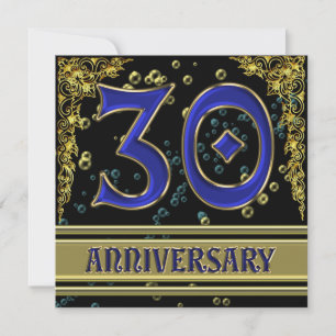 Invitation fête du 30e anniversaire de Black and Gold
