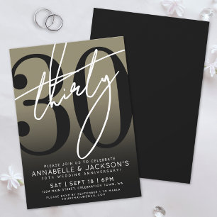 Invitation Fête du 30e anniversaire de Black Gold