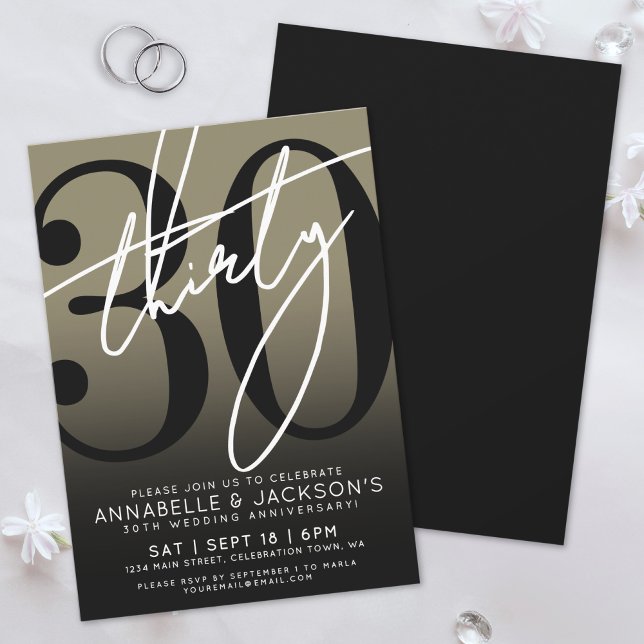 Invitation Fête du 30e anniversaire de Black Gold (Black Gold 30th Anniversary Party Invitation)