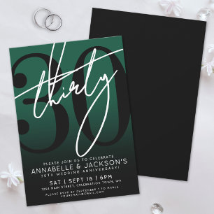 Invitation Fête du 30e anniversaire de Black Green