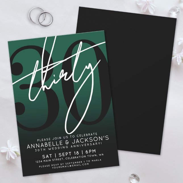 Invitation Fête du 30e anniversaire de Black Green (Black Green 30th Anniversary Party Invitation)