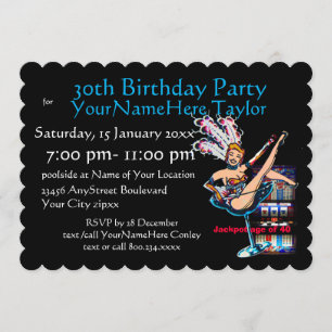 Invitation Fête du 30e anniversaire de Slot Machine