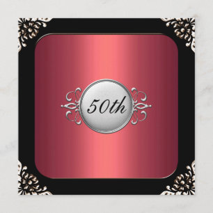 Invitation Fête du 30e anniversaire rouge et noir