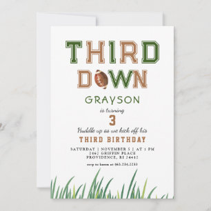 Invitation Fête du 3e anniversaire de l'équipe de football de