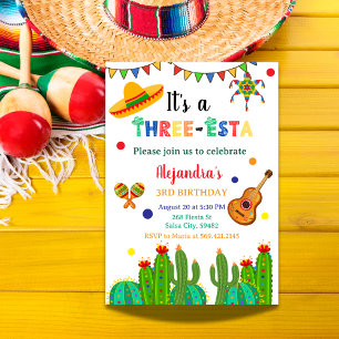 Invitation Fête du 3ème anniversaire de la Fiesta mexicaine t