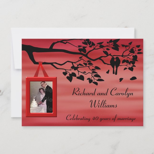 Invitation Fête du 40e anniversaire du Mariage (Devant)