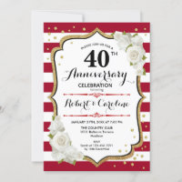 Fête du 40e anniversaire - Or Blanc Rubis Rouge