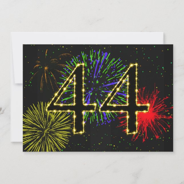 Invitation Fête du 44e anniversaire (Devant)