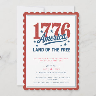 Invitation Fête du 4 juillet 1776