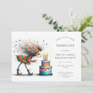 Invitation Fête du 4ème anniversaire de la mignonne fille Whi