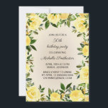 Invitation Fête du 50e anniversaire de la femme de la florale<br><div class="desc">Elégante aquarelle jaune fleurie et verdure 50e anniversaire invitation pour les femmes. Contactez-nous pour obtenir de l'aide sur la personnalisation ou pour demander des produits correspondants.</div>