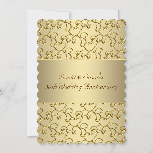 Invitation Fête du 50e anniversaire de mariage (Devant)