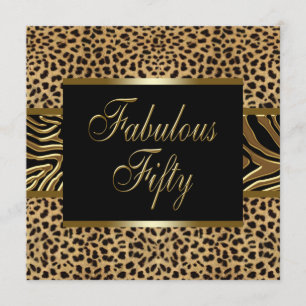 Invitation Fête du 50e anniversaire du Leopard d'or des femme