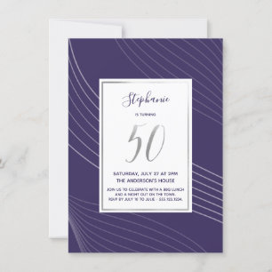 Invitation Fête du 50e anniversaire moderne, simple et élégan