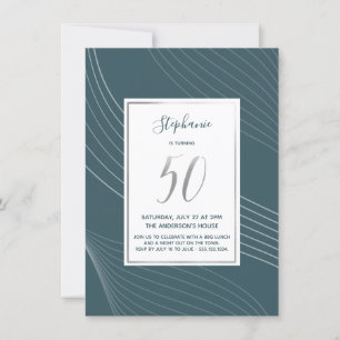 Invitation Fête du 50e anniversaire moderne, simple et élégan