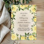 Invitation Fête du 60e anniversaire de la femme Floral Jaune<br><div class="desc">Elégante aquarelle jaune fleurie et verdure 60e anniversaire invitation pour les femmes. Contactez-nous pour obtenir de l'aide sur la personnalisation ou pour demander des produits correspondants.</div>