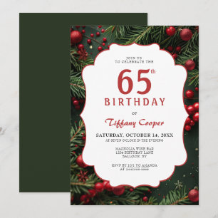 Invitation Fête du 65e anniversaire de Noël