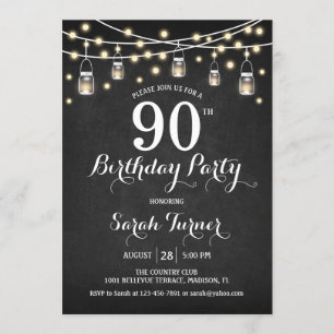 Invitation Fête du 90e anniversaire - Tableau de bord