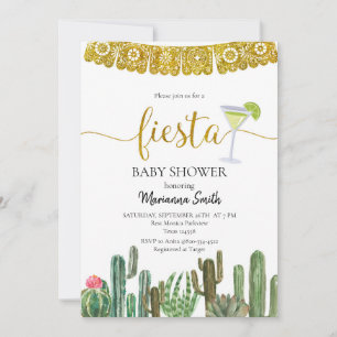 Invitation  Fête du Baby shower de Cactus au Mexique