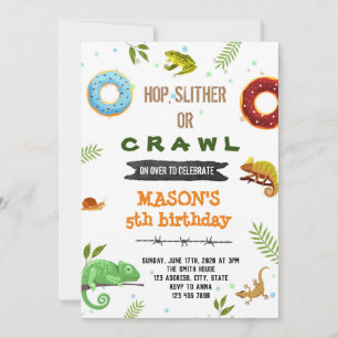 Invitation Fête du beigne et du reptile