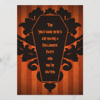 Invitation fête du cercueil d'Halloween