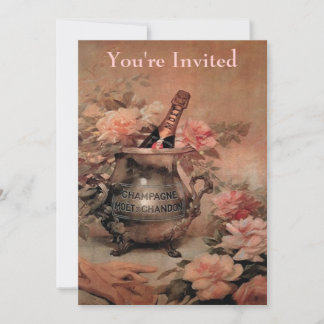 Invitation Fête du Champagne et Rose