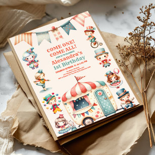 Invitation Fête du cirque pour le 1er anniversaire