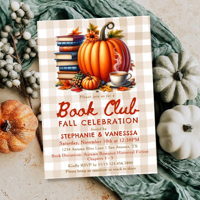Invitation Fête du Club de Lecture d'Automne  (Créateur téléchargé)