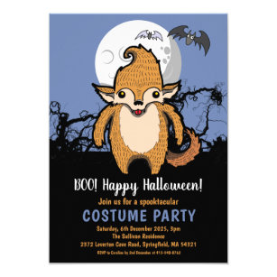 Invitations Faire Part Cartes De Loup Garou Kawaii Zazzle Fr