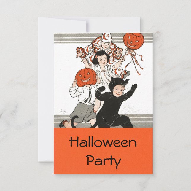 Invitation Fête du costume d'Halloween pour enfants (Devant)