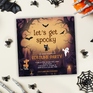 Invitation Fête du costume Éffrayant Halloween