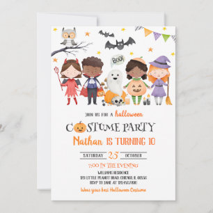 Invitation Fête du costume Spooktacular Halloween Anniversair