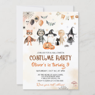 Invitation Fête du costume Spooktacular Halloween Anniversair